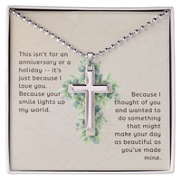 Load image into Gallery viewer, Just Because I Love You - Stainless Cross Necklace
