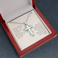 Load image into Gallery viewer, Just Because I Love You - Stainless Cross Necklace
