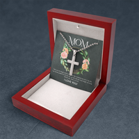 Load image into Gallery viewer, Love You Mom - Stainless Cross Necklace
