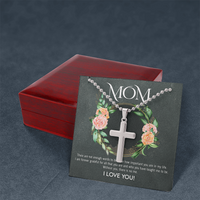 Load image into Gallery viewer, Love You Mom - Stainless Cross Necklace
