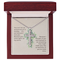Load image into Gallery viewer, Just Because I Love You - Stainless Cross Necklace
