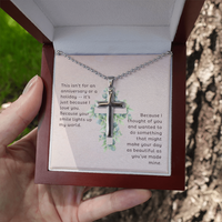Load image into Gallery viewer, Just Because I Love You - Stainless Cross Necklace
