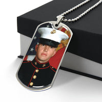 Load image into Gallery viewer, Keepsake Memory Dog Tag Necklace with Photo and Engraving
