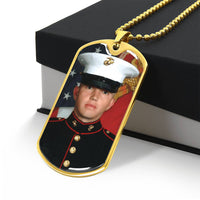 Load image into Gallery viewer, Keepsake Memory Dog Tag Necklace with Photo and Engraving
