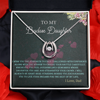 Load image into Gallery viewer, To My Badass Daughter - Lucky In Love Necklace

