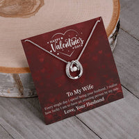Load image into Gallery viewer, To My Beautiful Wife - Lucky In Love Necklace
