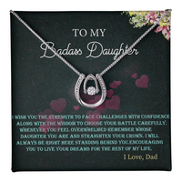 Load image into Gallery viewer, To My Badass Daughter - Lucky In Love Necklace

