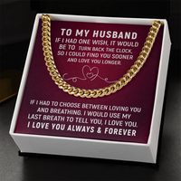 Load image into Gallery viewer, To My Husband - Love You Forever - Cuban Link Chain

