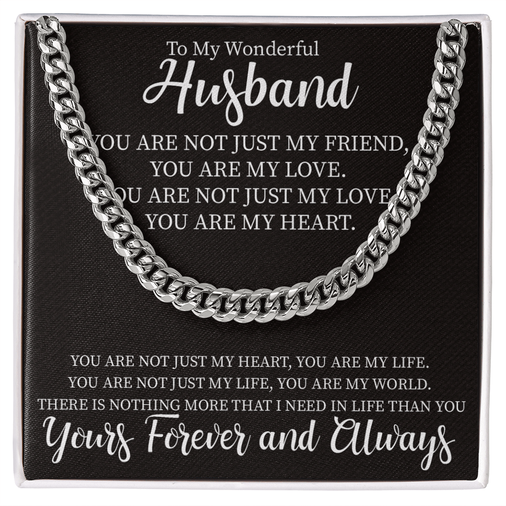 To My Husband - Cuban Link Chain