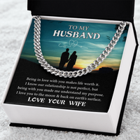 Load image into Gallery viewer, To My Husband - Love You - Cuban Link Chain
