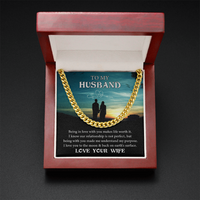 Load image into Gallery viewer, To My Husband - Love You - Cuban Link Chain
