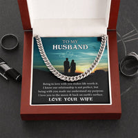 Load image into Gallery viewer, To My Husband - Love You - Cuban Link Chain

