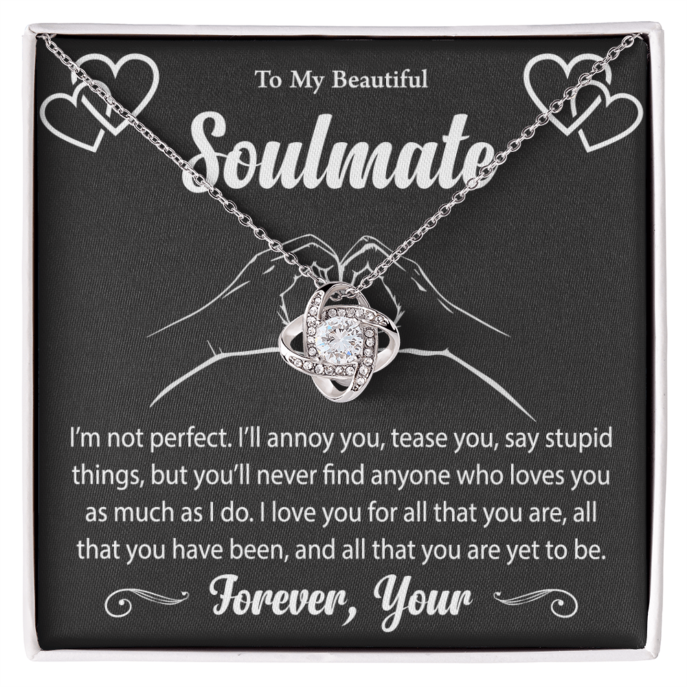 To My Soulmate - Love Knot Necklace