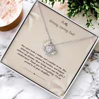 Load image into Gallery viewer, To My Strong Loving Dad - Love Knot Necklace
