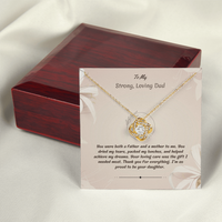 Load image into Gallery viewer, To My Strong Loving Dad - Love Knot Necklace
