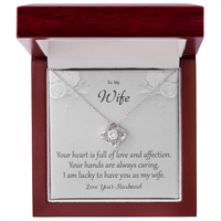 Load image into Gallery viewer, I Am Lucky To Have You - To My Wife - Love Knot Necklace
