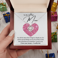 Load image into Gallery viewer, I Love You Mom - Love Knot Necklace
