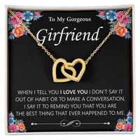 Load image into Gallery viewer, To My Gorgeous Girlfriend - Interlocking Hearts Necklace
