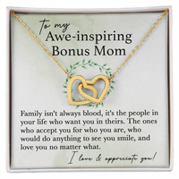 Load image into Gallery viewer, To My Bonus Mom - Interlocking Hearts Necklace
