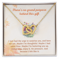 Load image into Gallery viewer, No Purpose - Just Because - Interlocking Hearts Necklace Gift
