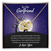 Load image into Gallery viewer, To My Girlfriend - Interlocking Hearts Necklace

