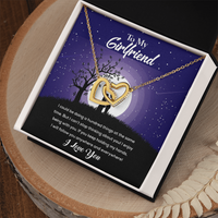 Load image into Gallery viewer, To My Girlfriend - Interlocking Hearts Necklace
