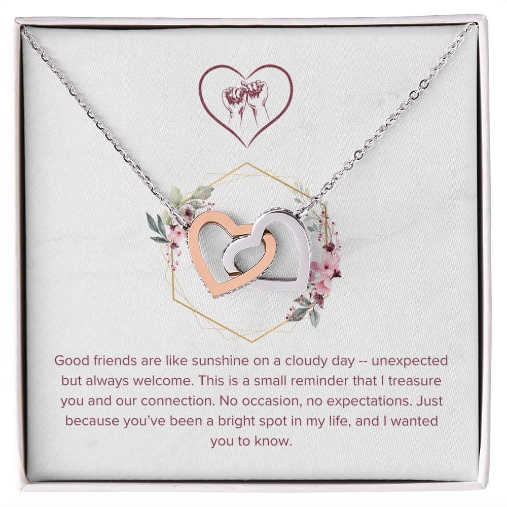 You Are a Bright Spot in My Life - Just Because Gift - Hearts Necklace