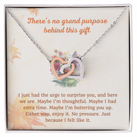 Load image into Gallery viewer, No Purpose - Just Because - Interlocking Hearts Necklace Gift

