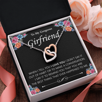 Load image into Gallery viewer, To My Gorgeous Girlfriend - Interlocking Hearts Necklace
