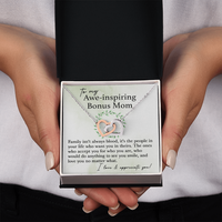 Load image into Gallery viewer, To My Bonus Mom - Interlocking Hearts Necklace
