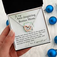 Load image into Gallery viewer, To My Bonus Mom - Interlocking Hearts Necklace
