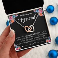 Load image into Gallery viewer, To My Gorgeous Girlfriend - Interlocking Hearts Necklace
