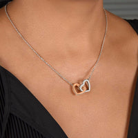 Load image into Gallery viewer, To My Bonus Mom - Interlocking Hearts Necklace
