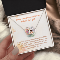 Load image into Gallery viewer, No Purpose - Just Because - Interlocking Hearts Necklace Gift
