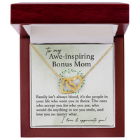 Load image into Gallery viewer, To My Bonus Mom - Interlocking Hearts Necklace
