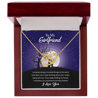 Load image into Gallery viewer, To My Girlfriend - Interlocking Hearts Necklace
