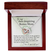 Load image into Gallery viewer, To My Bonus Mom - Interlocking Hearts Necklace
