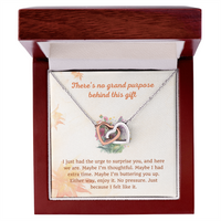 Load image into Gallery viewer, No Purpose - Just Because - Interlocking Hearts Necklace Gift
