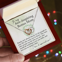 Load image into Gallery viewer, To My Bonus Mom - Interlocking Hearts Necklace
