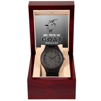 Load image into Gallery viewer, Dad - You Are The G.O.A.T - Wooden Watch
