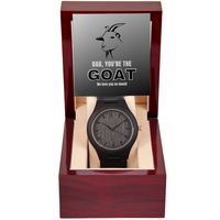 Load image into Gallery viewer, Dad - You Are The G.O.A.T - Wooden Watch
