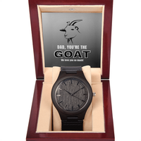 Load image into Gallery viewer, Dad - You Are The G.O.A.T - Wooden Watch
