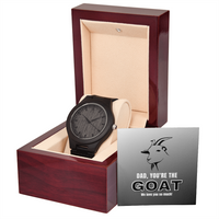 Load image into Gallery viewer, Dad - You Are The G.O.A.T - Wooden Watch
