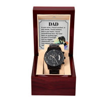 Load image into Gallery viewer, To My Father - Black Chronograph Watch
