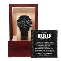 For The Best Dad - Black Chronograph Watch