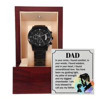Load image into Gallery viewer, To My Father - Black Chronograph Watch
