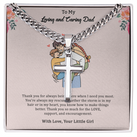 To My Father - Cuban Link Chain with Artisan Cross