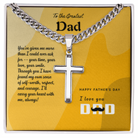To My Greatest Dad - Cuban Link Chain with Artisan Cross