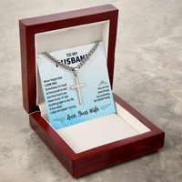 Load image into Gallery viewer, To My Husband - Cuban Link Chain with Artisan Cross
