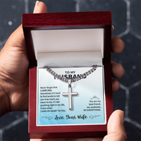 Load image into Gallery viewer, To My Husband - Cuban Link Chain with Artisan Cross
